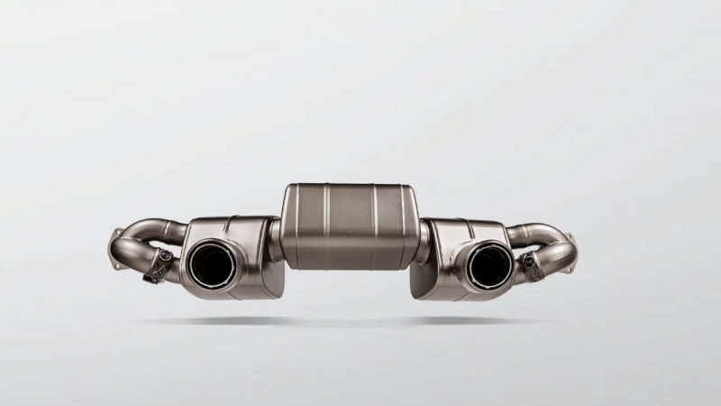 Photo of Akrapovic Slip-On Race Line Titanium Exhaust for the Porsche 718 Cayman GT4 - Image 3
